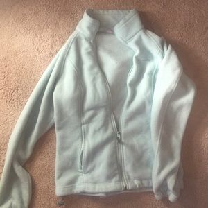 Columbia light blue fleece jacket